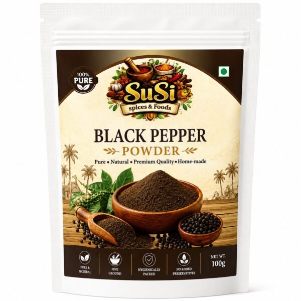 black pepper 100gms frontside